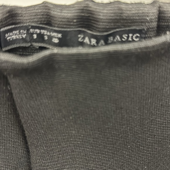 ZARA Thick Black High Waist Ponte Black Leggings Seam Front Womens Small - Picture 11 of 12